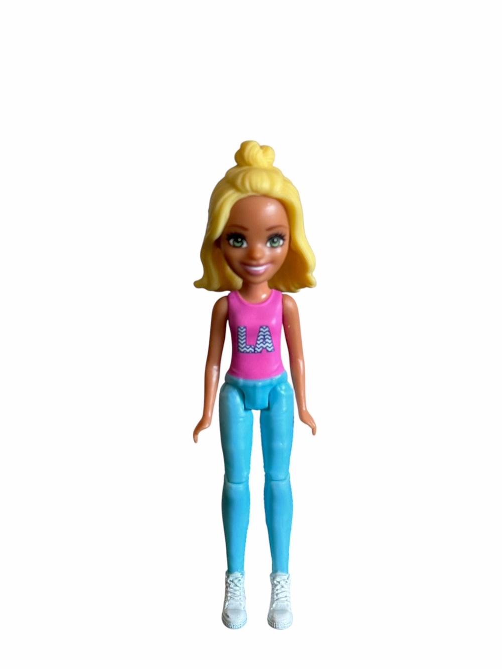 Barbie On The Go Mini Fashion Doll LA Pink Shirt 4in Articulated Mattel
